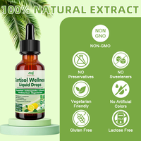 Gouttes liquides d'Ashwagandha liposomales OEM avec Corosop Bitters L-Théanine Magnésium Shilajit pour l'énergie Cortisol Santé pour les femmes