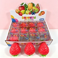 Jouet anti-stress en caoutchouc moulable en forme de fraise réaliste à rebond lent, idéal pour le remplissage – Vente chaude
