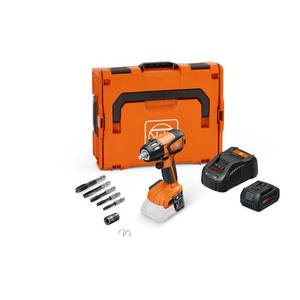 Llave de impacto inalámbrica Fein de 20 V con batería de iones de litio de grado profesional con cargador y juego de accesorios - Product Image 1