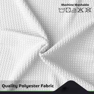Best Selling Luxury Plain Jacquard Waffle Weave 100% Polyester Eco-Friendly White 180x180cm Shower <b>Curtain</b> Set <b>with</b> 12pcs <b>Hooks</b> - Product Image 4