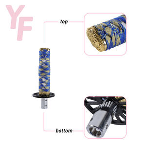 Perilla de cambio de marchas Manual con forma de samurái Universal, perilla de cambio de marchas de 20cm, perilla de cambio azul de Metal y tela, palanca de cambios automática <span class=keywords><strong>secuencial</strong></span> - Product Image 6