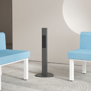 Multiprise sur pied avec 3 prises CA, 2 ports de charge USB, mise à la terre automatique, design moderne, 10A, NFC - Product Image 3