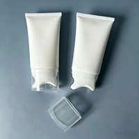 Tube ovale souple en plastique de luxe pour cosmétiques, avec applicateur de massage en V pour le visage et le cou, idéal pour crème et lotion pour le cou, soins de la peau