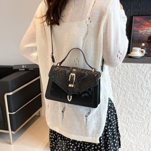 Bolso Bandolera de Verano para <span class=keywords><strong>Mujer</strong></span>, Diseño Exclusivo para el Traslado Diario, Novedad 2026, Bolso de Mano de Alta Gama, Simple, de Hombro Único, de PU, Cuadrado Mediano, Texturizado - Product Image 4