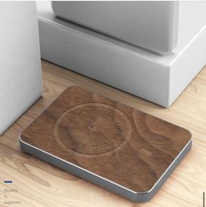 ชุดแบตเตอรี่แม่เหล็ก, ธนาคารพลังงานไร้สายแม่เหล็กไม้ 10000mAh ชาร์จเร็วสําหรับ Iphone และ Airpods - Product Image 5