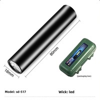 Mini Linterna LED de Bolsillo Recargable de Aluminio, Iluminación Portátil para Acampar al Aire Libre, Senderismo y Emergencias, Linterna Táctica