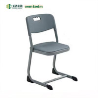 Ensemble Chaise et Table de Classe Type C, Plateau en Bois Épais en Forme de F, Design de Style Français, Hauteur Réglable, Deux Tiroirs, Garantie 5 Ans pour Écoles