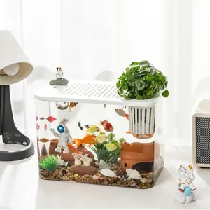 Tapa de tanque de peces transparente ABS PET, acuario resistente a caídas <span class=keywords><strong>para</strong></span> el hogar, tanque de tortuga hidropónica <span class=keywords><strong>para</strong></span> sala de estar, Material plástico de 5W - Product Image 2