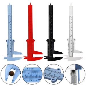 Calibri a nonio da 0-150mm scala in plastica a doppia regola per la misurazione di gioielli strumento di misura per la lavorazione del legno strumenti manuali per la lavorazione del legno