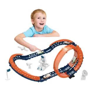 儿童轨道玩具最佳销售空间轨道车套装，带塑料回拉车