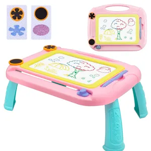 教育玩具彩色素描表涂鸦垫可擦绘图板儿童磁性儿童绘图板
