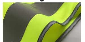 Gilet de sécurité réfléchissant en maille pour hommes et femmes avec poches et fermeture éclair sur le devant, gilet en maille haute visibilité, gilet de travail de construction haute visibilité - Product Image 3