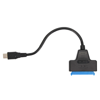 Câble adaptateur USB3.0 Type C vers SATA3 7+15 22 broches 2,5 pouces pour disque dur HDD SSD, cordon d'extension 5 Gbps UASP Serial ATA III
