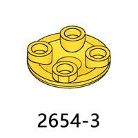 100g/Sac N°2654 Plaque Ronde 2 x 2 avec Fond Arrondi Figurines Bateau Briques Compatibles avec les Grandes Marques Jouets en Plastique pour Enfants