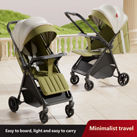 Nouvelle arrivée, poussette bébé pliable facile à utiliser, poignée réversible, 360°, poussette compacte légère, poussette de voyage pour les voyages en avion