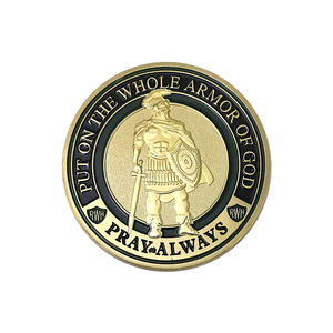 Cầu nguyện kỷ niệm thu tiền xu Áo giáp của thần mạ vàng thách thức tiền xu - Product Image 1