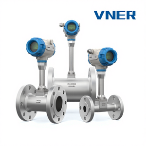 Vner स्टेनलेस स्टील सुपर गर्म वाष्प वोर्टेक्स प्रवाह मीटर फ्लैंज dc24v हार्ट पल्स ip65 dn100 4-20ma 1% सटीकता ओम गैस तरल - Product Image 1