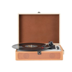 Giáng Sinh Quà Tặng Giá Cả Phải Chăng Cổ Điển Vali Bàn xoay 3 Tốc Độ Bt Hi-Fi Stereo Lp Vinyl Máy Ghi Âm Với Được Xây Dựng Trong Pin - Product Image 6