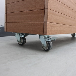 Macetas de acero y madera <span class=keywords><strong>para</strong></span> exteriores Gavin, fábrica de muebles <span class=keywords><strong>para</strong></span> exteriores, precio barato, macetas exteriores <span class=keywords><strong>con</strong></span> <span class=keywords><strong>ruedas</strong></span> - Product Image 5