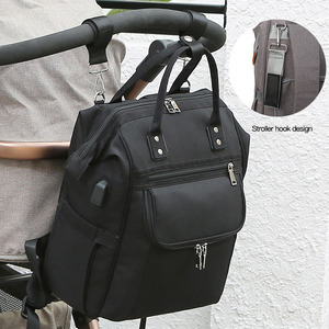 Gran capacidad <span class=keywords><strong>panaleras</strong></span> Maman wickeltasche personalizar impermeable SAC a Langer USB elegante pañal momia mochila bebé bolsa de pañales - Product Image 5