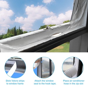 Kit d'étanchéité en tissu 100 % polyester pour climatiseur portable domestique, ruban adhésif pour fenêtre/porte de 400 cm A - Product Image 2