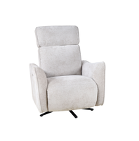 Fauteuil inclinable pivotant en tissu lin électrique, fauteuil inclinable individuel pour salon, maison, appartement
