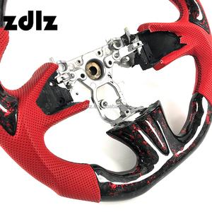 <span class=keywords><strong>Volant</strong></span> en fibre de carbone forgé rouge pour Infiniti Q50 Q60s QX50 QX60 2015 2016 2017 avec <span class=keywords><strong>cuir</strong></span> perforé rouge - Product Image 5
