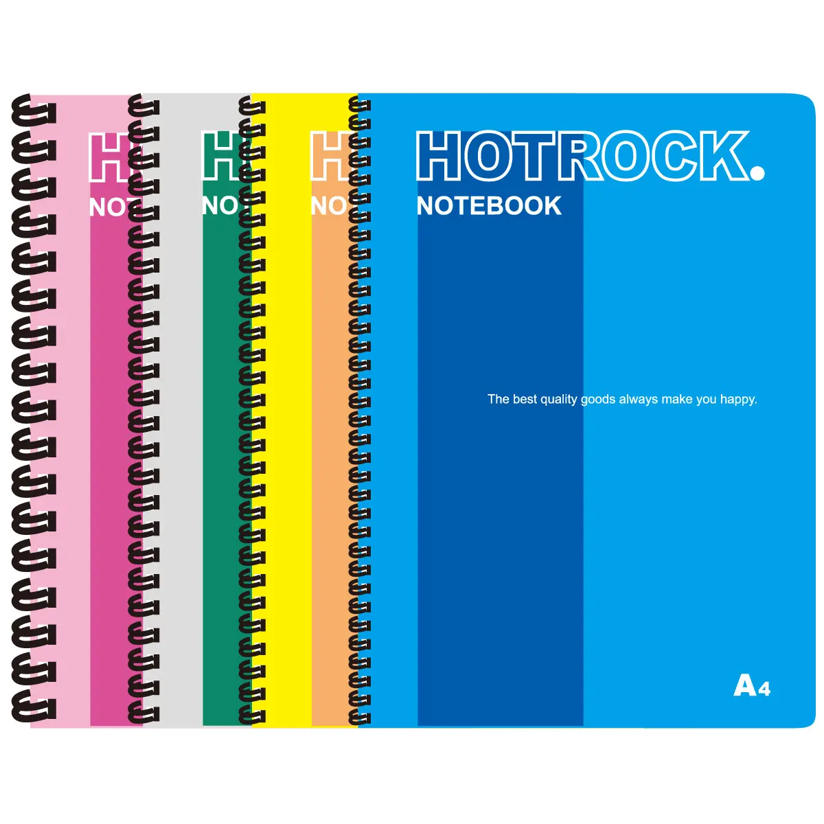 Individuelles A4 A5 Spiral-Notebook aus PVC PP mit Kunststoffabdeckung Schul-Schüler-Übungsbuch für Werbung