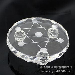 ฐานคริสตัลรูปดาวเจ็ดแฉก แกะสลักด้วยเลเซอร์ โปร่งใส K5 ของตกแต่งบ้าน - Product Image 1