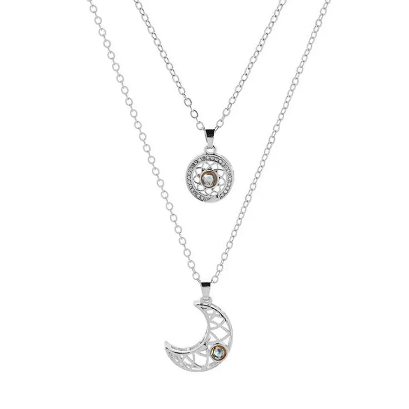 Collana di luna di sole magnetica unica romantica di moda per collana di amanti della collana di coppia di san valentino