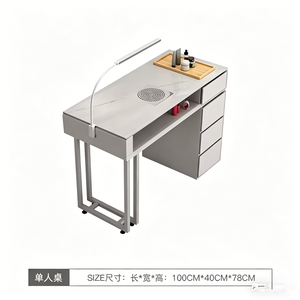 Table de Manucure Moderne pour Salon de Beauté avec Lampe LED Intégrée - Product Image 6