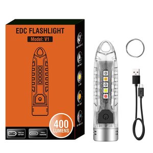 Nouveau LED <span class=keywords><strong>Mini</strong></span> lampe de poche d'urgence électrique vert porte-clés lumière magnétique Fluorescent caractéristique étanche IP65 évalué pour le Camping - Product Image 2