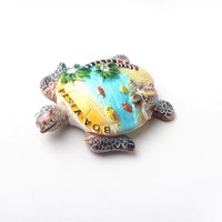 3D personnalisé mignon tortue animal image Creative réfrigérateur aimant en gros promotion résine artisanat Sea Island souvenirs de voyage