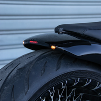 Garde-boue arrière court noir brillant HOPERO avec feux, Plug & Play pour Softail 2018-2025 Breakout/Fat Boy, garantie 1 an