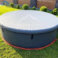 Piscine Spa Gonflable Commerciale Chaud & Froid - PVC Drop-Stitch Toutes Saisons, Pliable pour Complexes Hôteliers, Hôtels & Villas Privées Extérieures