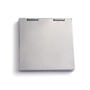 Miroir de poche personnalisé avec logo, miroir compact de luxe gris mat, double face - Product Image 6