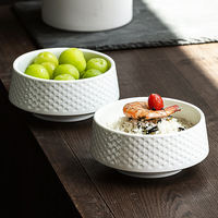 BAMBUS Blanc Nouveau Design Bol Matcha En Forme De Bol Dessert Bol En Céramique Porringer pour Thé Matcha