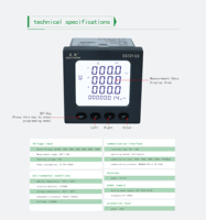EASTSONG ES72Y-U3 Medidor de Energía Trifásico CA 72x72mm 1000V kWh LCD LED RS485 Modbus Precisión 0.5 Medidor de Panel IP65