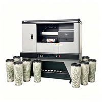 Nouvelle imprimante UV cylindrique Hanhuang avec têtes Ricoh Gen6, haute vitesse et précision pour tasses, verre, céramique, plastique et bouteilles d'eau