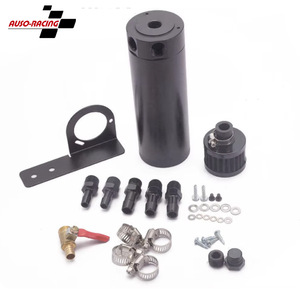 Auso-Racing 750Ml Oil Breather Can With Filter And <b>Drain</b> Valve For Car Modification Upgrade Aluminum Alloy Black - Product Image 1
