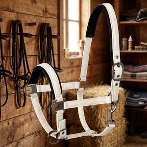 Wholesale Custom Design Rope Leather Horse <b>Halter</b> Soft Padding Alloy Hardware Durable Comfortable Horse - Product Image 3