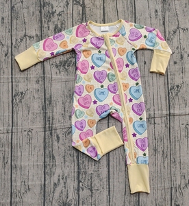 LR2302 RTS Infant baby Green <b>duck</b> print kids wholesale romper long sleeve jumpsuit child cute sleeper set - Product Image 5