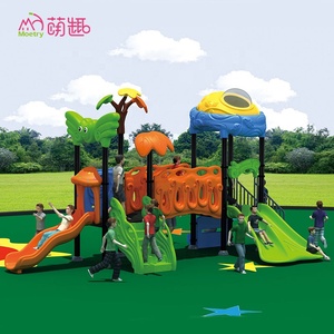 สนามเด็กเล่นกลางแจ้งพลาสติกสำหรับเด็กก่อนวัยเรียน ได้รับการรับรองมาตรฐาน CE ผลิตจากโรงงานที่กว่างโจว - Product Image 2