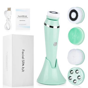 แปรงทำความสะอาดผิวหน้าแบบหมุนได้ 360 องศา ชาร์จผ่าน USB กันน้ำ พร้อมระบบสั่นทำความสะอาดรูขุมขนอย่างล้ำลึก - Product Image 6