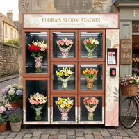 Distributeur automatique de fleurs réfrigéré JOYVEND, dernier modèle, 8 casiers, avec écran tactile et système de paiement sans espèces
