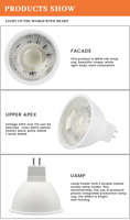 Spot Foco AC/DC 12V-24V MR16 3-8W 120/38 grados GU5.3 Foco LED Luz de día blanca cálida Lámpara de luz LED para decoración del hogar