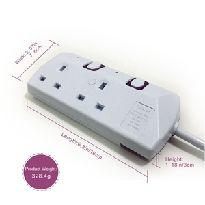 Güç şeridi uzatma kurşun ile 2 İngiltere Outlet dalgalanma koruyucusu kişisel anahtar - Product Image 4