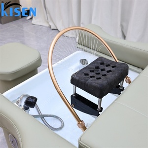Lit de spa capillaire japonais multifonctionnel KISEN avec moteurs électriques pour salon, lavage des cheveux, shampoing, pédicure et thérapie capillaire - Product Image 2