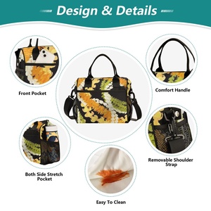 Sac isotherme réutilisable personnalisé avec motif de fleurs hawaïennes Puakenikeni, sac à lunch thermique avec fermeture éclair, sac de pique-nique - Product Image 3
