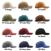 Gorras de Béisbol Deportivas Personalizadas al por Mayor, 5 Paneles, para Hombre y Mujer, de Pana, con Visera Curva, Transpirables, Impermeables, Ajustables, con su Logotipo en 3D